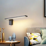 Modern L-Shaped Led Wall Sconce For Living Rooms - Acrylic Simplicity Black / Horizontal