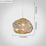 Modern Lattice Glass Ceiling Hanging Light Fixture For Restaurants - 1 Bun