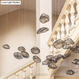 Modern Lattice Glass Ceiling Hanging Light Fixture For Restaurants - 1 Bun