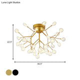 Modern Leaf-Shaped Led Ceiling Lamp For Bedroom - Acrylic Flush Mount