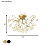 Modern Leaf-Shaped Led Ceiling Lamp For Bedroom - Acrylic Flush Mount
