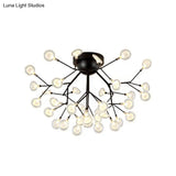 Modern Leaf-Shaped Led Ceiling Lamp For Bedroom - Acrylic Flush Mount