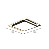 Modern Led Acrylic Ceiling Flushmount Lighting In Warm/White Light For Bedroom - Black