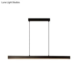 Modern Led Acrylic Ceiling Light Bar In Black For Island - Width Options: 23.5/31.5/39