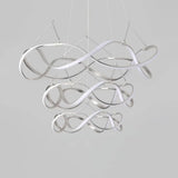 Modern Led Acrylic Ceiling Light: Twisting Chrome/Gold Chandelier Pendant (1/2/3-Light) -