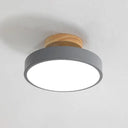 Modern Led Acrylic Circle Flush Mount Ceiling Light Fixture Grey