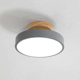 Modern Led Acrylic Circle Flush Mount Ceiling Light Fixture Grey