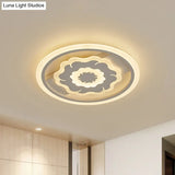 Modern Led Acrylic Floral Ceiling Mount Light Fixture - Warm/White For Bedroom