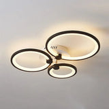 Modern Led Acrylic Flush Mount Ceiling Light For Bedroom 3 / Black White