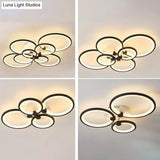 Modern Led Acrylic Flush Mount Ceiling Light For Bedroom