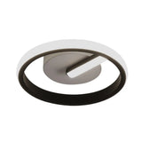 Modern Led Acrylic Flushmount Light In Black For Corridor - White/Warm