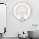 Modern Led Acrylic Sconce Light - 7.5/10 Diameter White Wall Lamp In Warm/White / 7.5