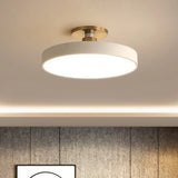 Modern Led Acrylic Semi Flush Mount Ceiling Light Fixture With Circular Ring Design White /
