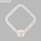 Modern Led Acrylic Wall Lamp For Bedside With Rhombus Frame