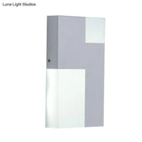 Modern Led Acrylic Wall Sconce Light - White/Black Rectangular Minimalist Lamp For Bedside