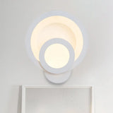 Modern Led Acrylic Wall Sconce - Round Stairway Light Fixture 8 Wide Warm/White White /