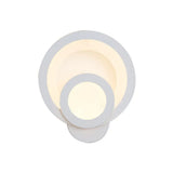 Modern Led Acrylic Wall Sconce - Round Stairway Light Fixture 8 Wide Warm/White