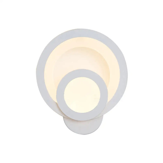 Modern Led Acrylic Wall Sconce - Round Stairway Light Fixture 8 Wide Warm/White