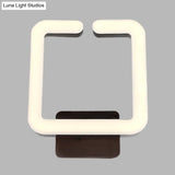 Modern Led Aluminum Wall Sconce In Warm/White/Natural Light - Square Coffee Design