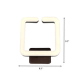 Modern Led Aluminum Wall Sconce In Warm/White/Natural Light - Square Coffee Design