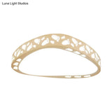Modern Led Baby Room Ceiling Light - Hollow Triangle Metal Acrylic Fixture