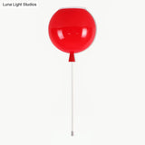 Modern Led Balloon Flush Mount Ceiling Light For Kindergartens Red / 8