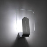 Modern Led Bathroom Wall Sconce With Square Clear Glass Shade - Nickel Finish Warm/White Light /