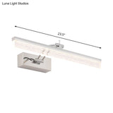 Modern Led Bathroom Wall Vanity Light With Rectangle Acrylic Shade And Warm/White