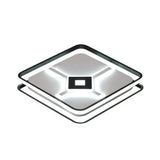 Modern Led Bedroom Ceiling Flush Mount Light Fixture With Acrylic Shade In White/Warm - Black