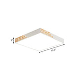 Modern Led Bedroom Flushmount Lighting In White - 16/19.5/23.5 Width