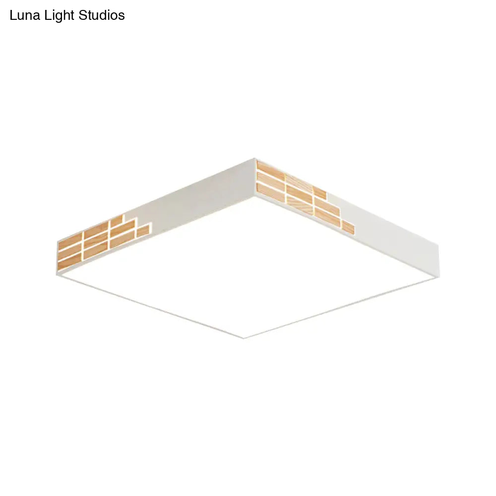 Modern Led Bedroom Flushmount Lighting In White - 16’/19.5’/23.5’ Width