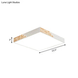 Modern Led Bedroom Flushmount Lighting In White - 16’/19.5’/23.5’ Width