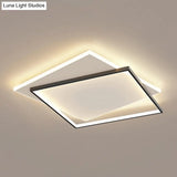Modern Led Black-White Metal Flush Mount Ceiling Lighting Fixture