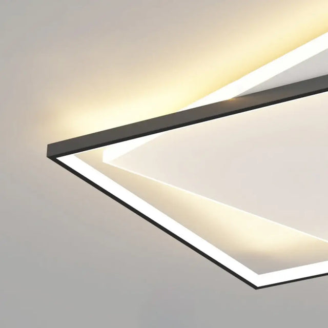 Modern Led Black-White Metal Flush Mount Ceiling Lighting Fixture