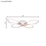 Modern Led Butterfly Girls Bedroom Flush Mount Light (Warm/White/Natural Light)