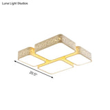 Modern Led Ceiling Flush Mount With White Acrylic Shade - Warm/White Lighting