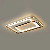 Modern Led Ceiling Lamp - Black Flush - Mount Light Fixture With Acrylic Shade / 35.5’ Third Gear