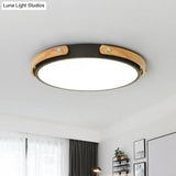 Modern Led Ceiling Lamp - Black/White Circle Bathroom Mount Light Warm/White Black / 13 Warm