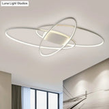 Modern Led Ceiling Lamp For Boys Bedroom - Warm/White Light Black/White