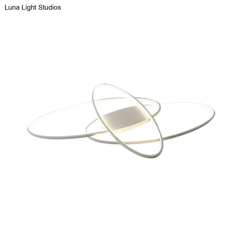 Modern Led Ceiling Lamp For Boys Bedroom - Warm/White Light Black/White