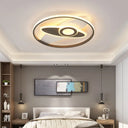 Modern Led Ceiling Lamp For Kid’s Bedroom In White Acrylic Ring And Oval Shape