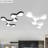 Modern Led Ceiling Lamp For Living Room - Metal & Acrylic Mount Light