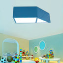 Modern Led Ceiling Lamp With Toy Windmill Design For Kindergarten Classrooms Blue / 12’