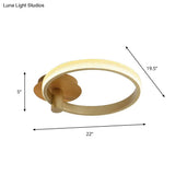 Modern Led Ceiling Light - Acrylic Gold 18’/22’ For Bedroom Warm/White/Natural Options