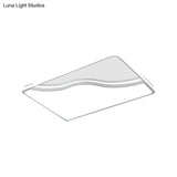 Modern Led Ceiling Light Fixture For Bedroom - Simple Acrylic Design Black/White