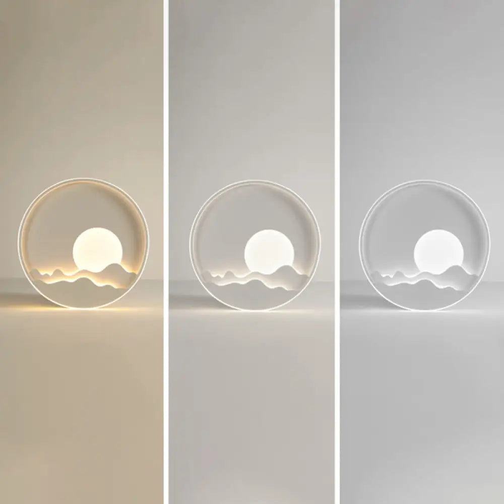 Modern Led Ceiling Light - Stylish Metal Flush Mount For Living Room White Shade / 16’ Third Gear
