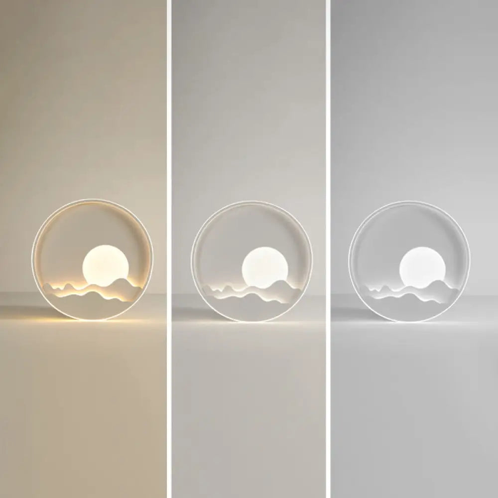 Modern Led Ceiling Light - Stylish Metal Flush Mount For Living Room White Shade / 19.5’ Third Gear