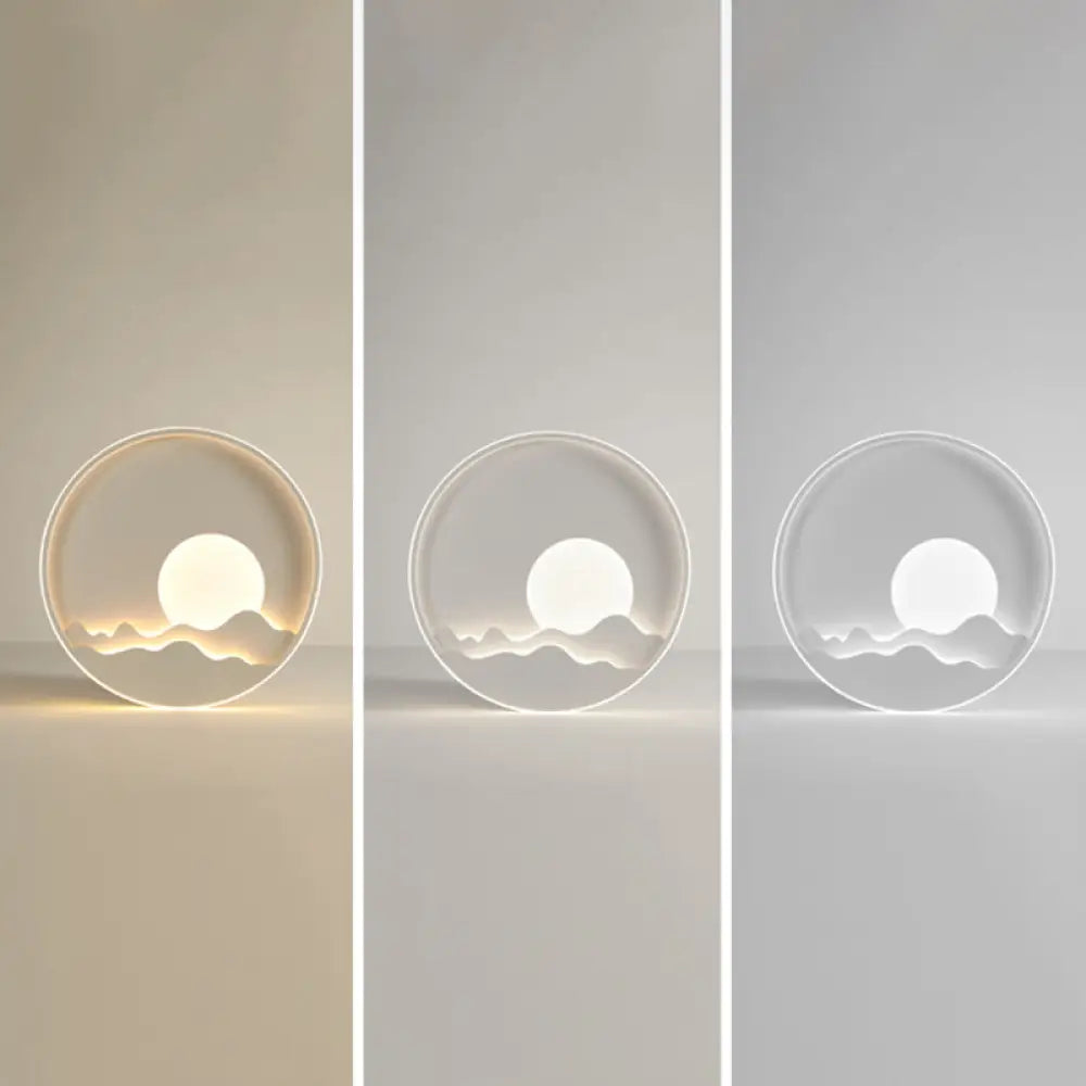 Modern Led Ceiling Light - Stylish Metal Flush Mount For Living Room White Shade / 23.5’ Third Gear