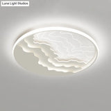 Modern Led Ceiling Light: Wavy Acrylic Flush Mount Lamp For Bedroom White / 16.5