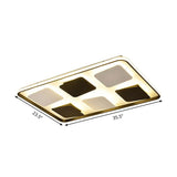 Modern Led Ceiling Light With Black & White Acrylic Shade - Warm/White